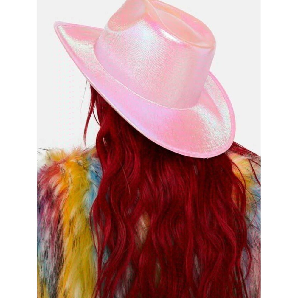Iridescent Pink Cowboy Hat - Women's Fashion Accessory